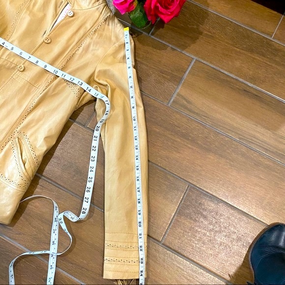 Stephen Butter Soft 100% Vera Pelle Tan Thin Leather Made in Italy (Size S)🌹 - Picture 14 of 16